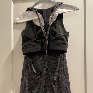 Lululemon Gray/black Workout Top